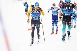 03.01.2020, Val di Fiemme, Italy (ITA): Lucas Boegl (GER), Clement Parisse (FRA), (l-r)  - FIS world cup cross-country, tour de ski, mass men, Val di Fiemme (ITA). www.nordicfocus.com. © Modica/NordicFocus. Every downloaded picture is fee-liable.