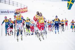 03.01.2020, Val di Fiemme, Italy (ITA): Ebba Andersson (SWE), Therese Johaug (NOR), (l-r)  - FIS world cup cross-country, tour de ski, mass women, Val di Fiemme (ITA). www.nordicfocus.com. © Modica/NordicFocus. Every downloaded picture is fee-liable.