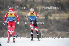 03.01.2020, Val di Fiemme, Italy (ITA): Diana Golovan (RUS), Lisa Unterweger (AUT), (l-r)  - FIS world cup cross-country, tour de ski, mass women, Val di Fiemme (ITA). www.nordicfocus.com. © Modica/NordicFocus. Every downloaded picture is fee-liable.