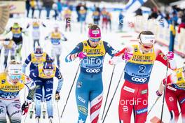 03.01.2020, Val di Fiemme, Italy (ITA): Sadie Maubet Bjornsen (USA) - FIS world cup cross-country, tour de ski, mass women, Val di Fiemme (ITA). www.nordicfocus.com. © Modica/NordicFocus. Every downloaded picture is fee-liable.
