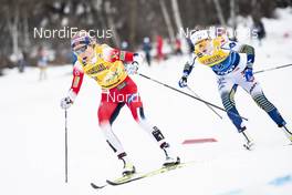 03.01.2020, Val di Fiemme, Italy (ITA): Therese Johaug (NOR), Ebba Andersson (SWE), (l-r)  - FIS world cup cross-country, tour de ski, mass women, Val di Fiemme (ITA). www.nordicfocus.com. © Modica/NordicFocus. Every downloaded picture is fee-liable.