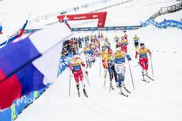 03.01.2020, Val di Fiemme, Italy (ITA): Ingvild Flugstad Oestberg (NOR), Ebba Andersson (SWE), Heidi Weng (NOR), Natalia Nepryaeva (RUS), (l-r)  - FIS world cup cross-country, tour de ski, mass women, Val di Fiemme (ITA). www.nordicfocus.com. © Modica/NordicFocus. Every downloaded picture is fee-liable.
