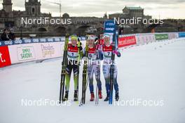 11.01.2020, Dresden, Germany (GER): Anamarija Lampic (SLO), Linn Svahn (SWE), Maja Dahlqvist (SWE), (l-r)  - FIS world cup cross-country, individual sprint, Dresden (GER). www.nordicfocus.com. © Thibaut/NordicFocus. Every downloaded picture is fee-liable.
