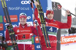 12.01.2020, Dresden, Germany (GER): Andrey Krasnov (RUS), Gleb Retivykh (RUS), (l-r) - FIS world cup cross-country, team sprint, Dresden (GER). www.nordicfocus.com. © Thibaut/NordicFocus. Every downloaded picture is fee-liable.