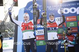 12.01.2020, Dresden, Germany (GER): Marcus Grate (SWE), Johan Haeggstroem (SWE), (l-r) - FIS world cup cross-country, team sprint, Dresden (GER). www.nordicfocus.com. © Thibaut/NordicFocus. Every downloaded picture is fee-liable.