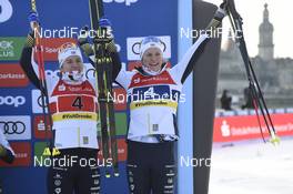 12.01.2020, Dresden, Germany (GER): Evelina Settlin (SWE), Linn Soemskar (SWE), (l-r) - FIS world cup cross-country, team sprint, Dresden (GER). www.nordicfocus.com. © Thibaut/NordicFocus. Every downloaded picture is fee-liable.