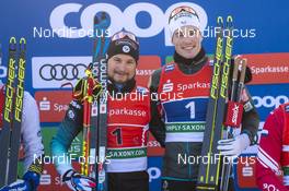 12.01.2020, Dresden, Germany (GER): Renaud Jay (FRA), Lucas Chanavat (FRA) - FIS world cup cross-country, team sprint, Dresden (GER). www.nordicfocus.com. © Thibaut/NordicFocus. Every downloaded picture is fee-liable.