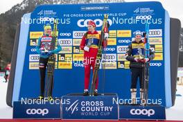 26.01.2020, Oberstdorf, Germany (GER): Anamarija Lampic (SLO), Natalia Nepryaeva (RUS), Jessica Diggins (USA), (l-r) - FIS world cup cross-country, individual sprint, Oberstdorf (GER). www.nordicfocus.com. © Thibaut/NordicFocus. Every downloaded picture is fee-liable.