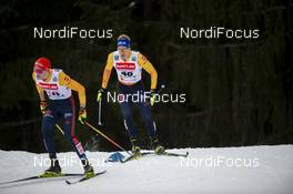 25.01.2020, Oberstdorf, Germany (GER): Friedrich Moch (GER), Thomas Wick (GER), (l-r) - FIS world cup cross-country, skiathlon men, Oberstdorf (GER). www.nordicfocus.com. © Thibaut/NordicFocus. Every downloaded picture is fee-liable.