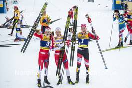 25.01.2020, Oberstdorf, Germany (GER): Ingvild Flugstad Oestberg (NOR), Therese Johaug (NOR), Teresa Stadlober (AUT) - FIS world cup cross-country, skiathlon women, Oberstdorf (GER). www.nordicfocus.com. © Thibaut/NordicFocus. Every downloaded picture is fee-liable.