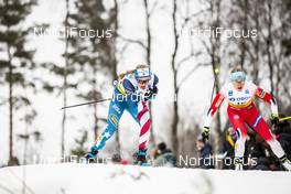 09.02.2020, Falun, Sweden (SWE): Jessica Diggins (USA), Ragnhild Haga (NOR), (l-r)  - FIS world cup cross-country, 10km women, Falun (SWE). www.nordicfocus.com. © Modica/NordicFocus. Every downloaded picture is fee-liable.