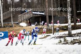 09.02.2020, Falun, Sweden (SWE): Iivo Niskanen (FIN), Hans Christer Holund (NOR), Alexander Bolshunov (RUS), (l-r)  - FIS world cup cross-country, 15km men, Falun (SWE). www.nordicfocus.com. © Modica/NordicFocus. Every downloaded picture is fee-liable.