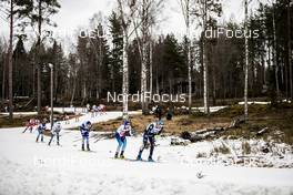 09.02.2020, Falun, Sweden (SWE): Francesco De Fabiani (ITA), Roman Furger (SUI), Ristomatti Hakola (FIN), (l-r)  - FIS world cup cross-country, 15km men, Falun (SWE). www.nordicfocus.com. © Modica/NordicFocus. Every downloaded picture is fee-liable.