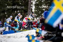 08.02.2020, Falun, Sweden (SWE): Teodor Peterson (SWE), Richard Jouve (FRA), Hiroyuki Miyazawa (JPN), Fredrik Riseth (NOR), (l-r)  - FIS world cup cross-country, individual sprint, Falun (SWE). www.nordicfocus.com. © Modica/NordicFocus. Every downloaded picture is fee-liable.