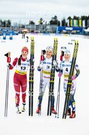 08.02.2020, Falun, Sweden (SWE): Natalia Nepryaeva (RUS), Linn Svahn (SWE), Jonna Sundling (SWE), (l-r)  - FIS world cup cross-country, individual sprint, Falun (SWE). www.nordicfocus.com. © Modica/NordicFocus. Every downloaded picture is fee-liable.