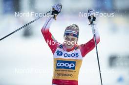 16.02.2020, Oestersund, Sweden (SWE): Therese Johaug (NOR) - FIS world cup cross-country, pursuit women, Oestersund (SWE). www.nordicfocus.com. ©THIBAUT/NordicFocus. Every downloaded picture is fee-liable.