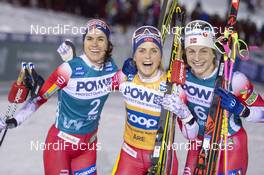 18.02.2020, Are, Sweden (SWE): Heidi Weng (NOR), Therese Johaug (NOR), Astrid Uhrenholdt Jacobsen (NOR), (l-r)  - FIS world cup cross-country, individual sprint, Are (SWE). www.nordicfocus.com. © Thibaut/NordicFocus. Every downloaded picture is fee-liable.