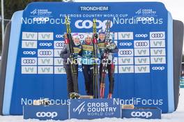 22.02.2020, Trondheim, Norway (NOR): Jonna Sundling (SWE), Maiken Caspersen Falla (NOR), Nadine Faehndrich (SUI), (l-r) - FIS world cup cross-country, individual sprint, Trondheim (NOR). www.nordicfocus.com. © Thibaut/NordicFocus. Every downloaded picture is fee-liable.