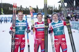 22.02.2020, Trondheim, Norway (NOR): Paal Golberg (NOR), Johannes Hoesflot Klaebo (NOR), Erik Valnes (NOR), (l-r)  - FIS world cup cross-country, individual sprint, Trondheim (NOR). www.nordicfocus.com. © Thibaut/NordicFocus. Every downloaded picture is fee-liable.