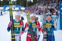 22.02.2020, Trondheim, Norway (NOR): Jonna Sundling (SWE), Maiken Caspersen Falla (NOR), Nadine Faehndrich (SUI), (l-r)  - FIS world cup cross-country, individual sprint, Trondheim (NOR). www.nordicfocus.com. © Thibaut/NordicFocus. Every downloaded picture is fee-liable.