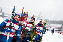 01.03.2020, Lahti Finland (FIN): Paal Golberg (NOR), Hans Christer Holund (NOR), Sjur Roethe (NOR), Johannes Hoesflot Klaebo (NOR), (l-r)  - FIS world cup cross-country, 4x10km men, Lahti (FIN). www.nordicfocus.com. © Modica/NordicFocus. Every downloaded picture is fee-liable.