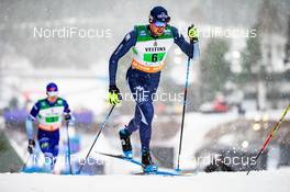 01.03.2020, Lahti Finland (FIN): Francesco De Fabiani (ITA) - FIS world cup cross-country, 4x10km men, Lahti (FIN). www.nordicfocus.com. © Modica/NordicFocus. Every downloaded picture is fee-liable.