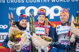 04.03.2020, Konnerud, Norway (NOR): Haavard Solaas Taugboel (NOR), Johannes Hoesflot Klaebo (NOR), Eirik Brandsdal (NOR), (l-r) - FIS world cup cross-country, individual sprint, Konnerud (NOR). www.nordicfocus.com. © Modica/NordicFocus. Every downloaded picture is fee-liable.