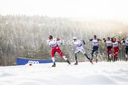04.03.2020, Konnerud, Norway (NOR): Erik Valnes (NOR), Teodor Peterson (SWE), Federico Pellegrino (ITA), (l-r)  - FIS world cup cross-country, individual sprint, Konnerud (NOR). www.nordicfocus.com. © Modica/NordicFocus. Every downloaded picture is fee-liable.