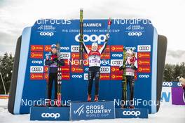 04.03.2020, Konnerud, Norway (NOR): Nadine Faehndrich (SUI), Jonna Sundling (SWE), Linn Svahn (SWE), (l-r) - FIS world cup cross-country, individual sprint, Konnerud (NOR). www.nordicfocus.com. © Modica/NordicFocus. Every downloaded picture is fee-liable.