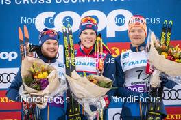 04.03.2020, Konnerud, Norway (NOR): Haavard Solaas Taugboel (NOR), Johannes Hoesflot Klaebo (NOR), Eirik Brandsdal (NOR), (l-r) - FIS world cup cross-country, individual sprint, Konnerud (NOR). www.nordicfocus.com. © Modica/NordicFocus. Every downloaded picture is fee-liable.