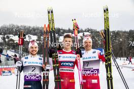 04.03.2020, Konnerud, Norway (NOR): Haavard Solaas Taugboel (NOR), Johannes Hoesflot Klaebo (NOR), Eirik Brandsdal (NOR), (l-r)  - FIS world cup cross-country, individual sprint, Konnerud (NOR). www.nordicfocus.com. © Modica/NordicFocus. Every downloaded picture is fee-liable.