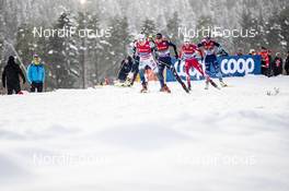 04.03.2020, Konnerud, Norway (NOR): Karri Hakala (FIN), Greta Laurent (ITA), Linn Svahn (SWE), (l-r)  - FIS world cup cross-country, individual sprint, Konnerud (NOR). www.nordicfocus.com. © Modica/NordicFocus. Every downloaded picture is fee-liable.