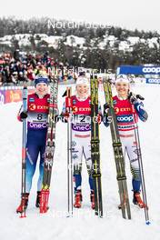 04.03.2020, Konnerud, Norway (NOR): Nadine Faehndrich (SUI), Jonna Sundling (SWE), Linn Svahn (SWE), (l-r)  - FIS world cup cross-country, individual sprint, Konnerud (NOR). www.nordicfocus.com. © Modica/NordicFocus. Every downloaded picture is fee-liable.