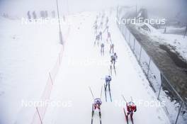 08.03.2020, Oslo, Norway (NOR): Alexander Bolshunov (RUS), Lucas Boegl (GER), (l-r)  - FIS world cup cross-country, mass men, Oslo (NOR). www.nordicfocus.com. © Modica/NordicFocus. Every downloaded picture is fee-liable.
