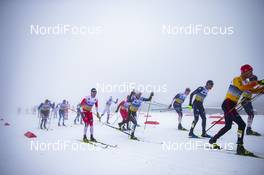08.03.2020, Oslo, Norway (NOR): Sindre Bjoernestad Skar (NOR), Snorri Eythor Einarsson (ISL), Francesco De Fabiani (ITA), (l-r)  - FIS world cup cross-country, mass men, Oslo (NOR). www.nordicfocus.com. © Modica/NordicFocus. Every downloaded picture is fee-liable.