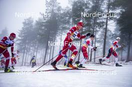 08.03.2020, Oslo, Norway (NOR): Alexander Bolshunov (RUS), Johannes Hoesflot Klaebo (NOR), (l-r)  - FIS world cup cross-country, mass men, Oslo (NOR). www.nordicfocus.com. © Modica/NordicFocus. Every downloaded picture is fee-liable.