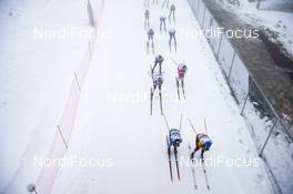 08.03.2020, Oslo, Norway (NOR): Lucas Boegl (GER), David Norris (USA), Jan Thomas Jenssen (NOR), (l-r)  - FIS world cup cross-country, mass men, Oslo (NOR). www.nordicfocus.com. © Modica/NordicFocus. Every downloaded picture is fee-liable.