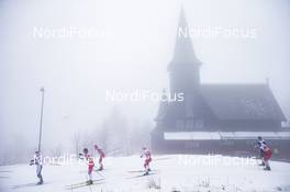 08.03.2020, Oslo, Norway (NOR): Martin Johnsrud Sundby (NOR), Ivan Yakimushkin (RUS), Jens Burman (SWE), Hans Christer Holund (NOR), (l-r), Simen Hegstad Krueger (NOR), (l-r)  - FIS world cup cross-country, mass men, Oslo (NOR). www.nordicfocus.com. © Modica/NordicFocus. Every downloaded picture is fee-liable.