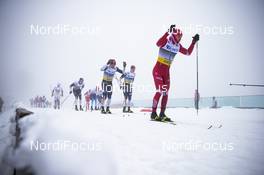 08.03.2020, Oslo, Norway (NOR): Ivan Yakimushkin (RUS), Eirik Sverdrup Augdal (NOR), Jan Thomas Jenssen (NOR), (l-r)  - FIS world cup cross-country, mass men, Oslo (NOR). www.nordicfocus.com. © Modica/NordicFocus. Every downloaded picture is fee-liable.