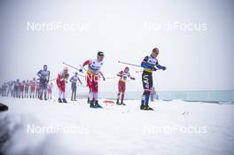 08.03.2020, Oslo, Norway (NOR): Iivo Niskanen (FIN), Sjur Roethe (NOR), Alexey Chervotkin (RUS), Petr Knop (CZE), (l-r)  - FIS world cup cross-country, mass men, Oslo (NOR). www.nordicfocus.com. © Modica/NordicFocus. Every downloaded picture is fee-liable.