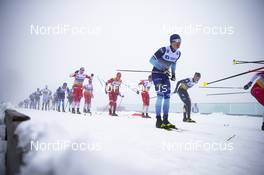 08.03.2020, Oslo, Norway (NOR): Alexey Chervotkin (RUS), Maowulietibieke Entemake (CHN), Hans Christer Holund (NOR), Iivo Niskanen (FIN), Erik Valnes (NOR), (l-r)  - FIS world cup cross-country, mass men, Oslo (NOR). www.nordicfocus.com. © Modica/NordicFocus. Every downloaded picture is fee-liable.