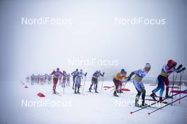 08.03.2020, Oslo, Norway (NOR): Adam Fellner (CZE), Viktor Braennmark (SWE), Alexander Bessmertnykh (RUS), Jens Burman (SWE), Lucas Boegl (GER), (l-r)  - FIS world cup cross-country, mass men, Oslo (NOR). www.nordicfocus.com. © Modica/NordicFocus. Every downloaded picture is fee-liable.