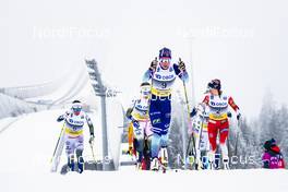 07.03.2020, Oslo, Norway (NOR): Kerttu Niskanen (FIN), Charlotte Kalla (SWE), Ebba Andersson (SWE), Heidi Weng (NOR), (l-r)  - FIS world cup cross-country, mass women, Oslo (NOR). www.nordicfocus.com. © Modica/NordicFocus. Every downloaded picture is fee-liable.