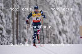 28.11.2020, Ruka, Finland (FIN): Gus Schumacher (USA) - FIS world cup cross-country, 15km men, Ruka (FIN). www.nordicfocus.com. © Vianney Thibaut/NordicFocus. Every downloaded picture is fee-liable.