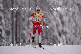28.11.2020, Ruka, Finland (FIN): Didrik Toenseth (NOR) - FIS world cup cross-country, 15km men, Ruka (FIN). www.nordicfocus.com. © Vianney Thibaut/NordicFocus. Every downloaded picture is fee-liable.