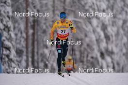 28.11.2020, Ruka, Finland (FIN): Jonas Dobler (GER) - FIS world cup cross-country, 15km men, Ruka (FIN). www.nordicfocus.com. © Vianney Thibaut/NordicFocus. Every downloaded picture is fee-liable.