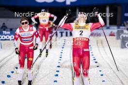 27.11.2020, Ruka, Finland (FIN): Erik Valnes (NOR), Johannes Hoesflot Klaebo (NOR), (l-r)  - FIS world cup cross-country, individual sprint, Ruka (FIN). www.nordicfocus.com. © Modica/NordicFocus. Every downloaded picture is fee-liable.