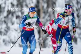 27.11.2020, Ruka, Finland (FIN): Kerttu Niskanen (FIN), Laurien Van Der Graaf (SUI), (l-r)  - FIS world cup cross-country, individual sprint, Ruka (FIN). www.nordicfocus.com. © Modica/NordicFocus. Every downloaded picture is fee-liable.