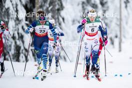 27.11.2020, Ruka, Finland (FIN): Katri Lylynpera (FIN), Jonna Sundling (SWE), (l-r)  - FIS world cup cross-country, individual sprint, Ruka (FIN). www.nordicfocus.com. © Modica/NordicFocus. Every downloaded picture is fee-liable.