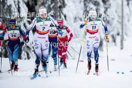 27.11.2020, Ruka, Finland (FIN): Maja Dahlqvist (SWE), Emma Ribom (SWE), (l-r)  - FIS world cup cross-country, individual sprint, Ruka (FIN). www.nordicfocus.com. © Modica/NordicFocus. Every downloaded picture is fee-liable.